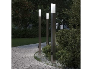 Lot de 3 borne lumineuse avec sortie 110 cm acier inoxydable ip44