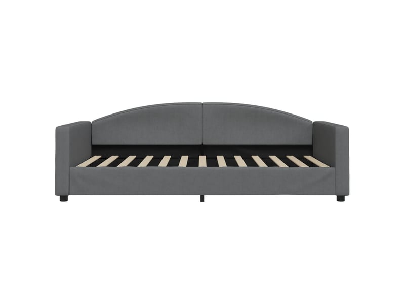  Lit simple- lit adulte -  lit de repos gris foncé 100x200 cm tissu  - Conforama B