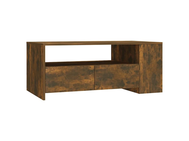  Table basse - table de salon - table à thé chêne fumé 102x55x42 cm bois d'ingénierie  - Conforama A