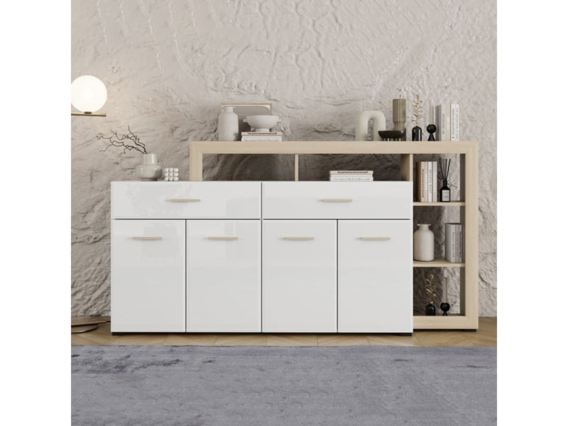  Buffet dovad, enfilade 2 tiroirs, 189x42x100h cm blanc Dovad - Conforama B