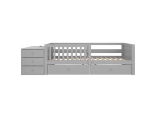 Lit mezzanine 90x200 cm   Sol Morn coloris gris