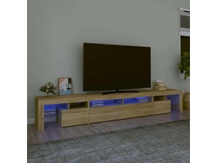 Meuble tv coloris marron 260 cm <strong></strong> <strong></strong>
