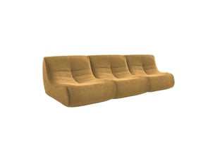 Fauteuil fixe Tissu jaune