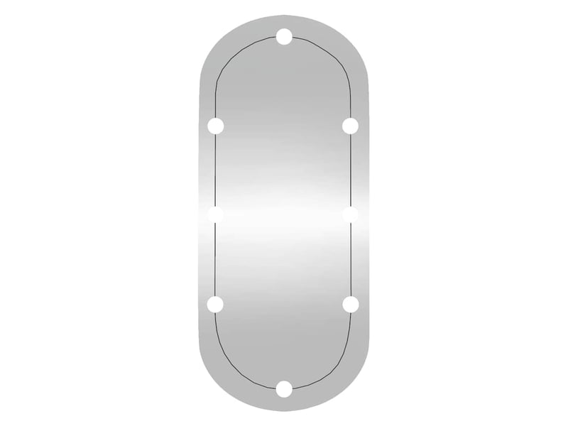  Miroir mural avec lumières led 45x100 cm verre ovale cf62822  - Conforama E