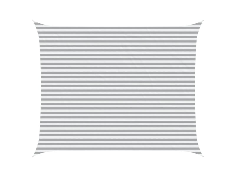  Voile d'ombre - voile d'ombrage - voile parasol gris clair et blanc 5 x 4 m  - Conforama A