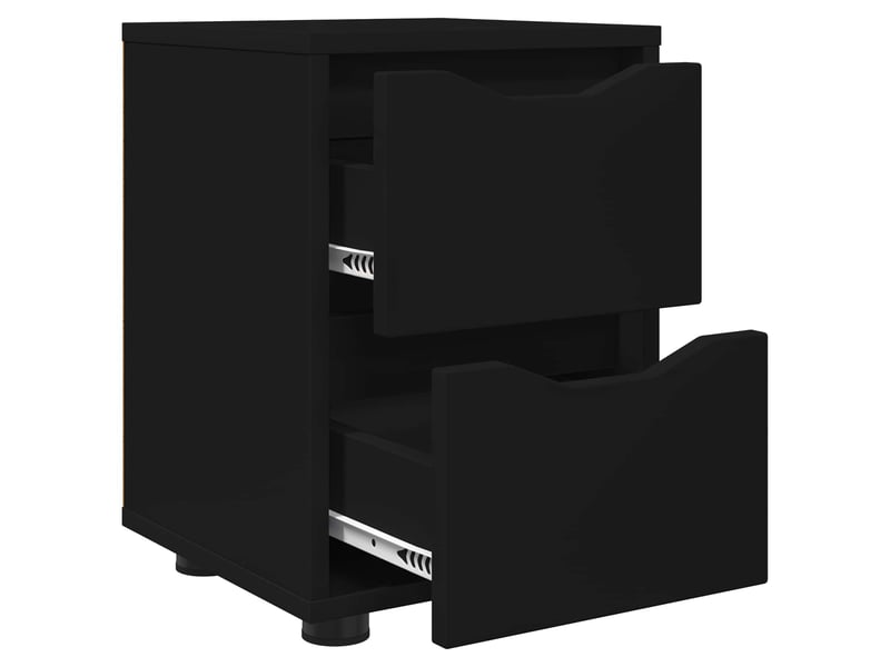  Tables de chevet - cabinet de chevet - table de nuit 2 pc noir 30,5 x 30 x 43 cm bois d'ingénierie  - Conforama D