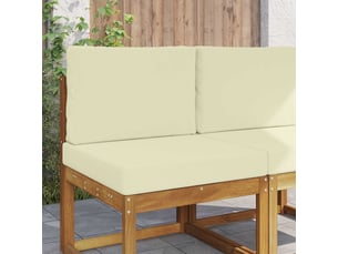 Coussin de canapé d'extérieur, coussin de chaise polyester crème 60 x 60 cm cf54073