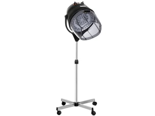 Sèche-cheveux à capuche réglable en hauteur 1180 w avec minuterie 60 minutes et roulettes pivotantes, 65 x 65 x 115-165 cm, noir