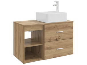 Ensemble de mobilier de salle de bain 2 pcs chêne artisanal shl2374