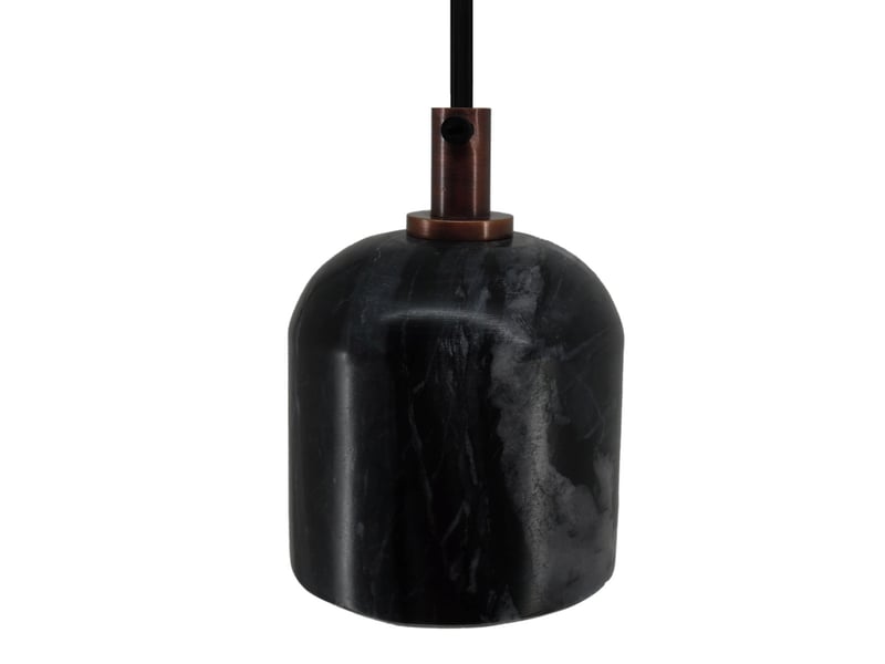  Lampe suspension en marbre sigma iv 36cm noir  - Conforama B