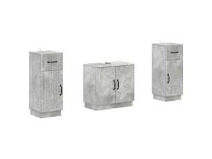 Ensemble de meuble de salle de bain 3 pièces hoorn gris béton cf63483