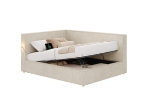 Lit banquette 140x190 cm coloris beige