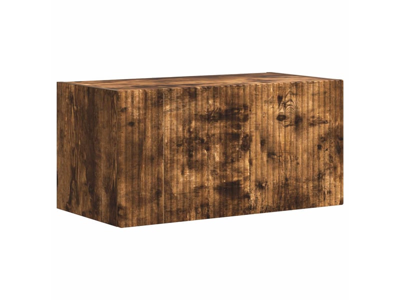  Ensemble de meuble tv - banc tv - meuble de rangement mural 4 pcs chêne fumé bois d'ingénierie  - Conforama E