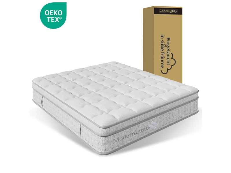  Matelas à ressorts ensachés hybride 180x200 cm épaisseur 25cm, 7 zones confort, mousse froide, fermeté H3, respirant, certifié OEKO-TEX, pour adulte  - Conforama A