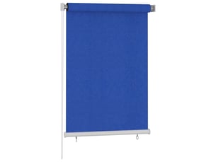 Store enrouleur, store roulant d'extérieur 105 (l) x 140 (h) cm bleu hdpe cf47295