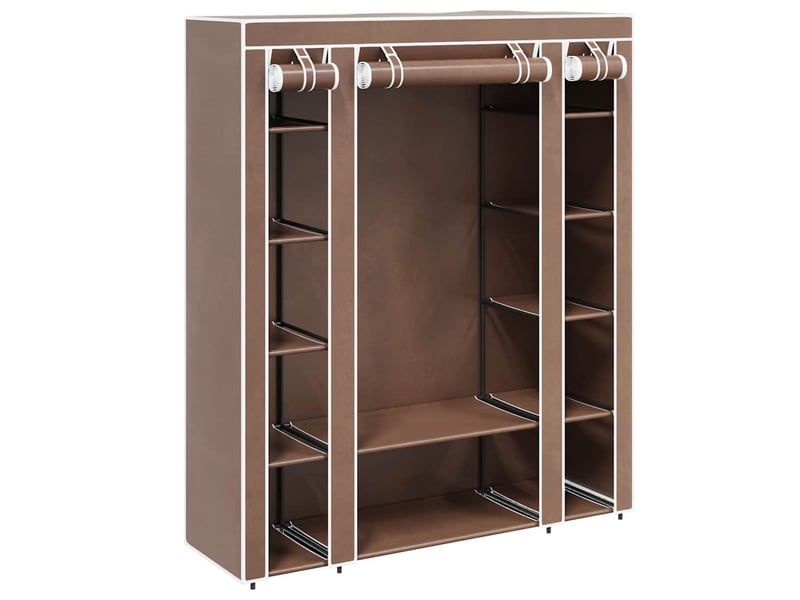  Armoire avec compartiments et tiges 45x150x176 cm marron  - Conforama C