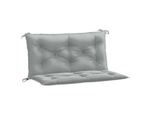Lot de 2 coussins de banc de jardin, coussins d'assise gris clair mélangé tissu cf58659