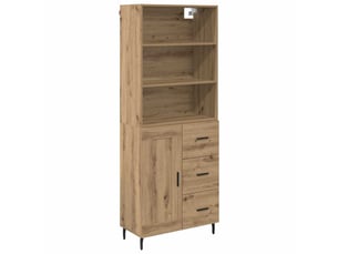 Buffet - haut armoire 2 pc chêne artisanal 69,5 x 32,5 x 180 cm