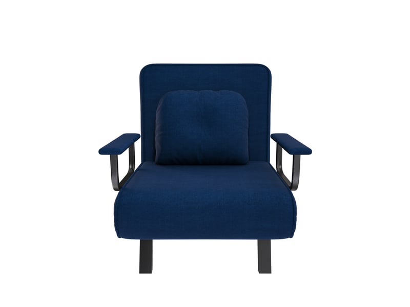  Fauteuil relax tcqpz bleu en chenille dossier réglable 5 positions inclinable 180° 60 x 60 cm  - Conforama D