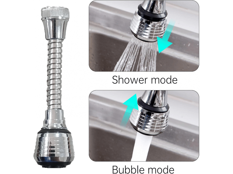  Ensemble de robinet de cuisine 4 pièces, rallonges de robinet, accessoires de robinet, robinet pivotant, aérateur de robinet  - Conforama B