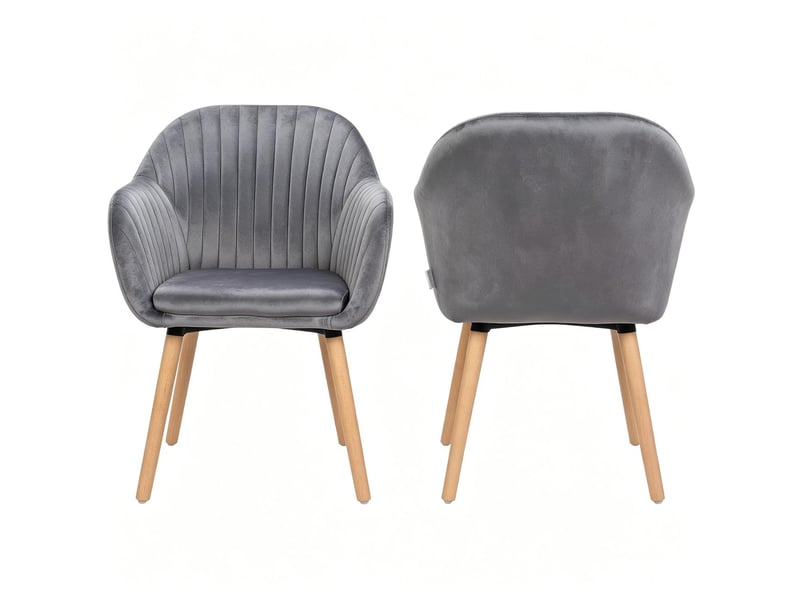  Chaise de salle à manger fauteuil relaxant chaise repas structure stable accoudoirs d'appoint  - Conforama A