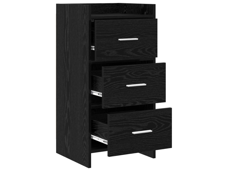  Buffet - bahut - meuble de rangement chêne noir 40 x 36 x 80 cm bois d'ingénierie  - Conforama D