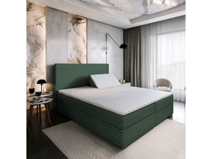 Lit avec rangement 160x200 cm <strong>MASSENO</strong> <strong></strong> coloris vert