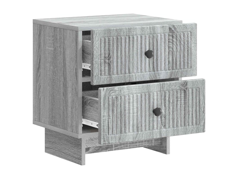  Table de chevet 2 pièces sonoma gris 43 x 34,5 x 47,5 cm  - Conforama D