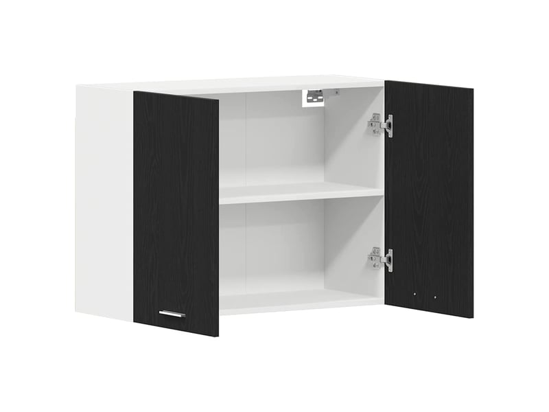  Meuble de rangement, armoire suspendue lyon chêne noir 80x31x60cm shl1589  - Conforama E