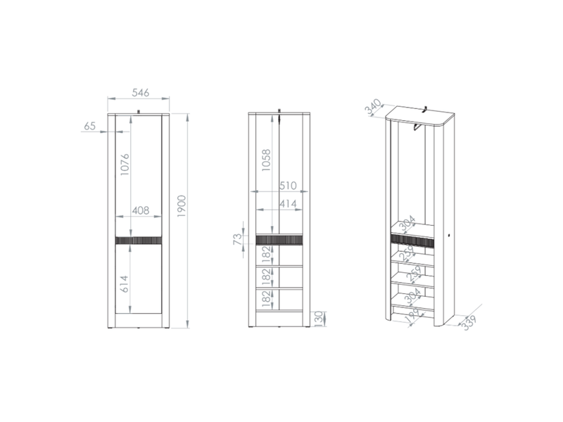  Selsey crupet - armoire - 54 cm - grėge Crupet - Conforama E