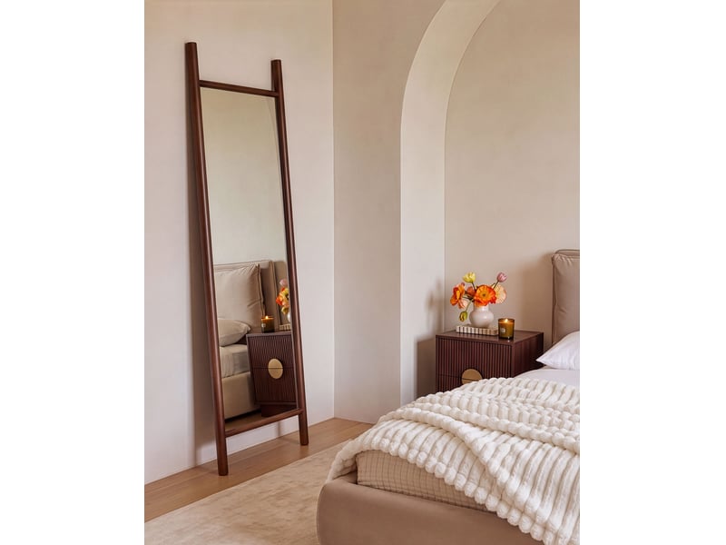  Miroir belleau 52 cm 190 cm marron foncé  - Conforama B