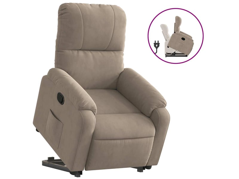 Fauteuil de bureau, fauteuil inclinable taupe tissu microfibre - Conforama A