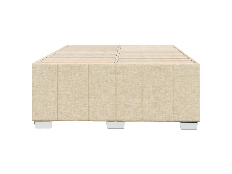  Lit double- lit adulte -  cadre de lit sans matelas crème 120x190 cm tissu  - Conforama C