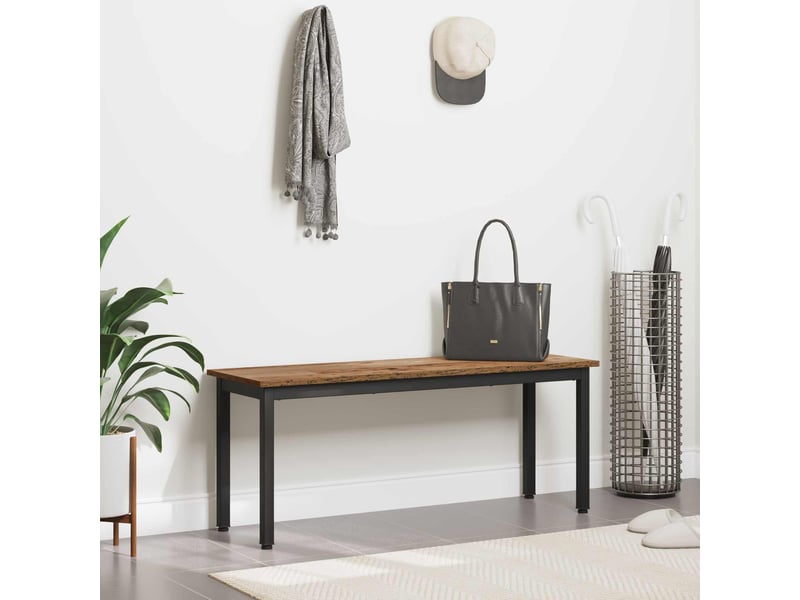  Banc d'entrée, banc d'intérieur bois ancien 110x35x45 cm bois d'ingénierie  - Conforama D