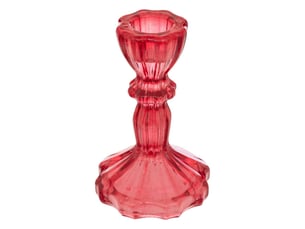 Bougeoir h.11cm verre rouge