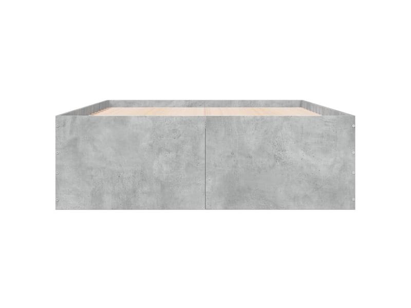  Lit double- lit adulte -  cadre de lit sans matelas gris béton 120x190 cm  - Conforama C