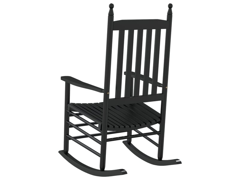  Fauteuil à bascule d'allaitement rembourré relax pour salon avec siège incurvé en bois noir dec028856  - Conforama D