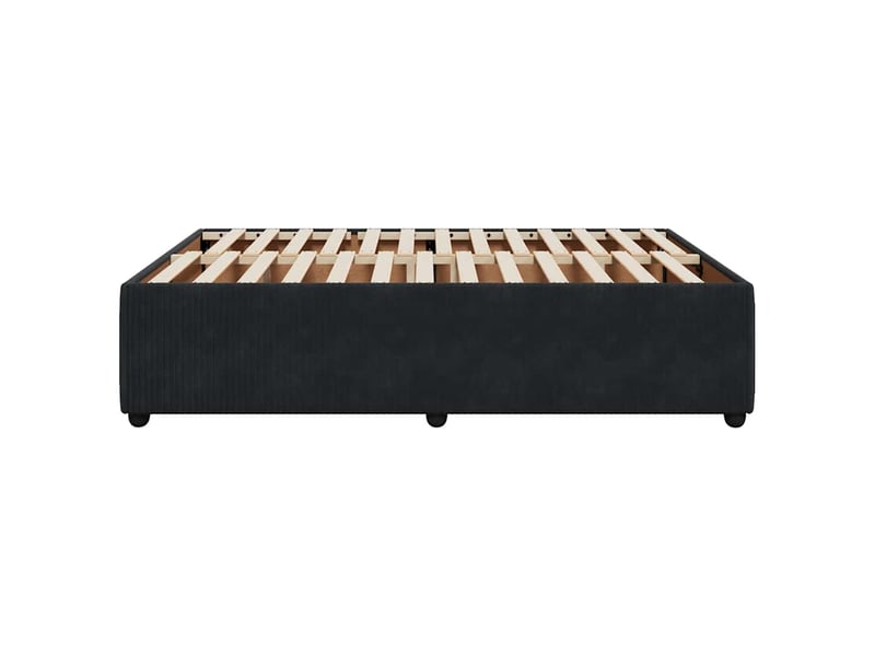  Lit double- lit adulte -  cadre de lit sans matelas noir 140x200 cm velours  - Conforama D