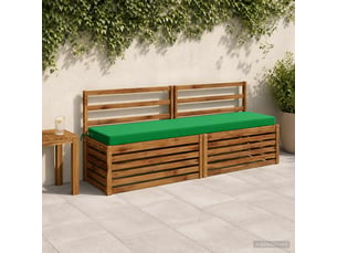 Lot de 2 coussins de banc, coussins d'assise soest 100 % polyester vert cf56852