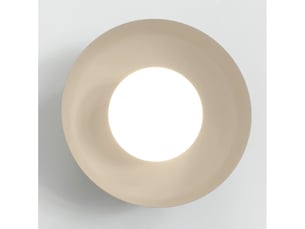 Applique murale ozzy en acier mokka et diffuseur en verre