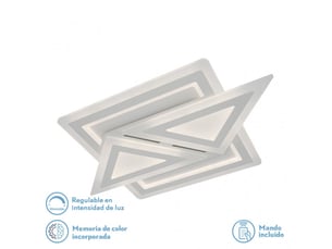 Plafonnier led fabrilamp atria blanc 169 w 22815 lm 3000-4000-6500 k télécommande 5x74x48 cm