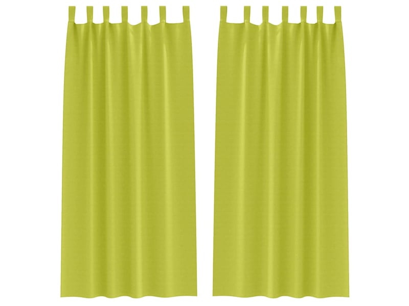 Lot de 2 rideaux occultants, rideaux black-out avec anneaux vert 245 x 140 cm cf44816  - Conforama A