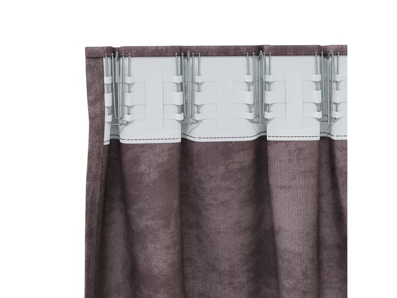  Lot de 2 rideaux en velours, rideaux de fenêtre marron 175 x 140 cm velours cf44230  - Conforama E