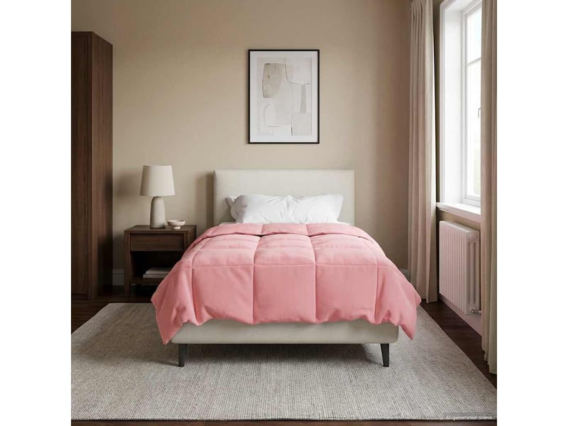  Duvet - couette complet toute l'année 135 x 220 cm 4 saisons rose  - Conforama D