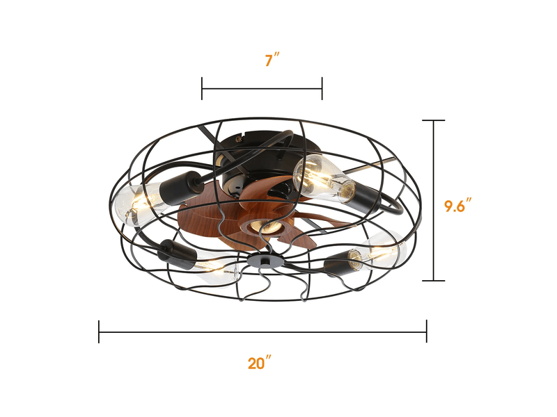  Ventilateur de plafond noir avec lumière, télécommande et moteur dc réversible  - Conforama C