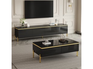 Meuble tv coloris noir 170 cm