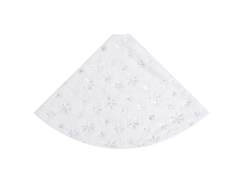  Jupe de sapin de noël de luxe blanche 122 cm en fausse fourrure  - Conforama D