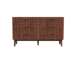 Coiffeuse 6 tiroir(s)    BRILVERDE   coloris bois foncé largeur 100 cm hauteur 73 cm
