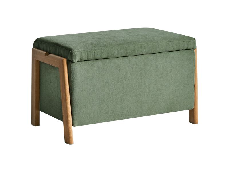 Banc de rangement edland tissu vert  - Conforama A