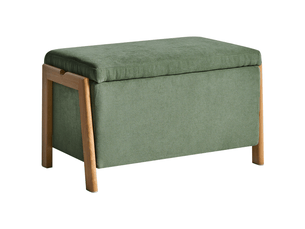 Banc de rangement rembourré edland tissu vert